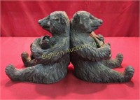 Bookends (Grizzly Bear Holding Fish)