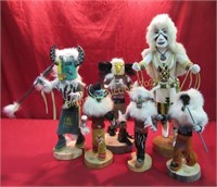 Native American Kachina Dolls, 6pc Lot