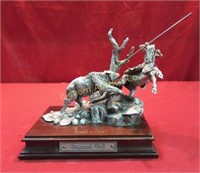 Fine Pewter Statue "Disputed Trail"