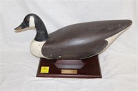 Canadian Goose Decoy signed R. Elmore '84