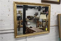 Gold Beveled Framed Mirror