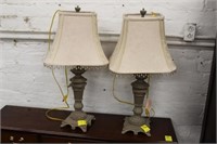 Pair Contemporary Lamps w/ shades