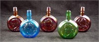 5 Vintage Wheaton Iridescent 3" Bottles