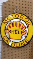 Shell gas metal sign