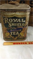 Royal Shield Tea tin can