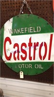 Castro motor oil metal sign