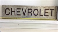 Chevrolet tin sign