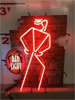Coors Red Light Beer Neon
