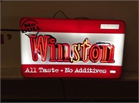 Winston Neon and Backlit Box Sign