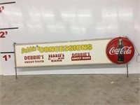 Double Sided Concessions Sign With Coke Buttons