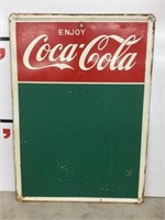 Coke Metal Chaulk Board Sign