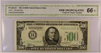 Gem 1934-A $500 Federal Reserve Note.