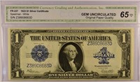 Gem Certified 1923 $1.00. Silver Certificate.