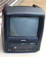 Portable Color TV w/ Built In VHS Tape Works Good