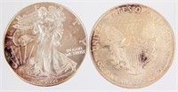 Coin 2 American Silver Eagles 1999 1 OZ. .999