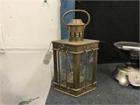 CONVERTED BRASS NAUTICAL OIL LAMP