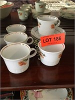 5 Tea Cups & Saucers