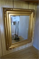 22" x 17" Gold framed mirror