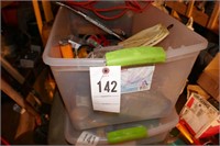 Tote With Box End Ball Hitch Wrench, Gloves,