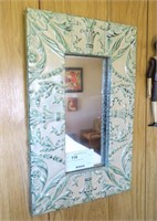 22" x 14" framed decorative mirror