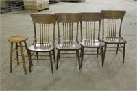 (4) Dinning Room Chairs with Stool