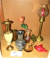 Lot, assorted vases and decor includes;