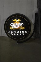 Miller Genuine Draft Lighted Sign Works Per Seller