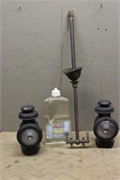 (2) Vintage Oil Lamps, Vintage Gas Lamp,