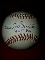 Duke Snider Hall of Fame 1980 autographed