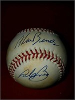Andy and Alan Benes autographed baseball comma