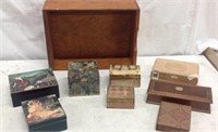 Decorative Boxes & Wood Drawer - 9A