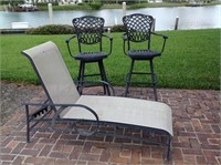 Outdoor Bar Chairs & Chaise Lounge Chair -