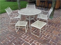 Metal Framed Patio Table & 3 Chairs -
