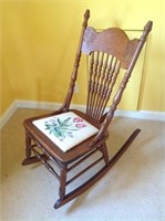 Needlepoint Rocking Chair -6C