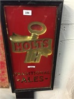 "HOLTS" ORIGINAL ALE ADVERTISING SIGN