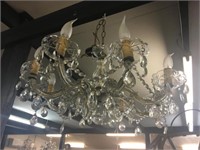 French crystal 8 branch chandelier