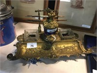 VIC FRENCH BRONZE INKWELL SET