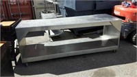 8 foot rolling stainless steel table cart