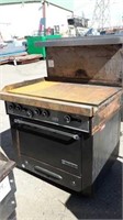 garland oven with flat top grill