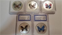 (Five) 2007 Chen Baocai Butterfly Museum Coins