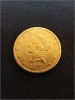 1851 Liberty Head $10 Gold Eagle Coin