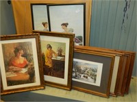 Framed Prints w/ Currier & Ives Seasonal Prints