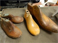 4 Antique Wood Cobbler's Shoe Forms w/ Child's