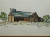 Framed "The Old Brewery" Signed & Numbered Drawing