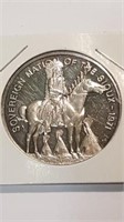 Sovereign Nation of the Sioux 1971 Silver Coin