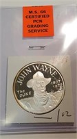 John Wayne 100 MIL .999 Silver Commemorative