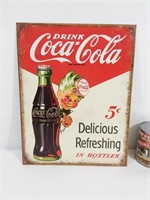 Affiche métallique neuve "Drink Coca-Cola"