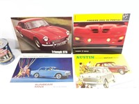 4 catalogues automobiles vintage: Mini, Triumph