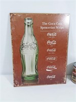 Affiche métallique neuve Coca-Cola