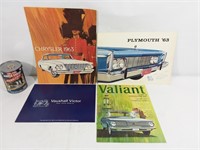 4 catalogues automobiles vintage: Valiant,Chrysler
